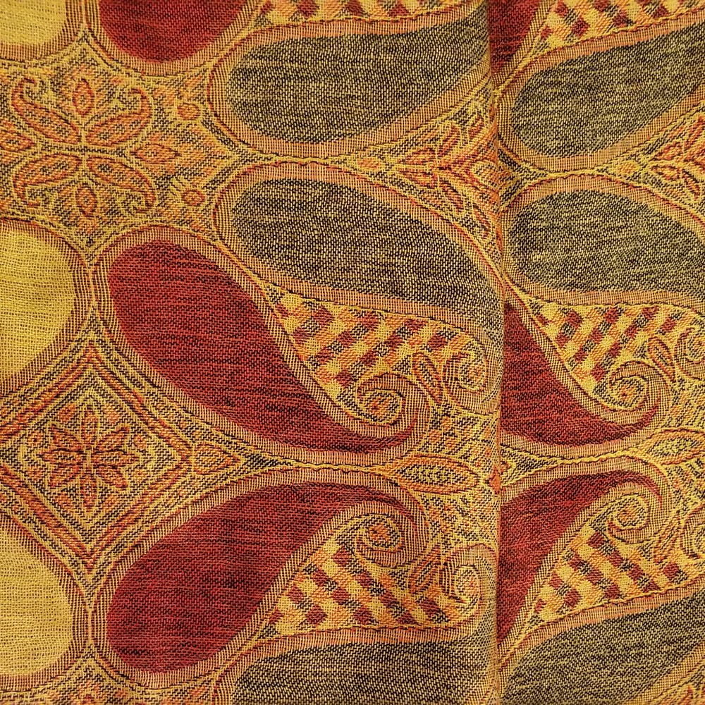 *HP*  NWT Pashmina Red Orange Blue 100% Viscose - Picture 6 of 8